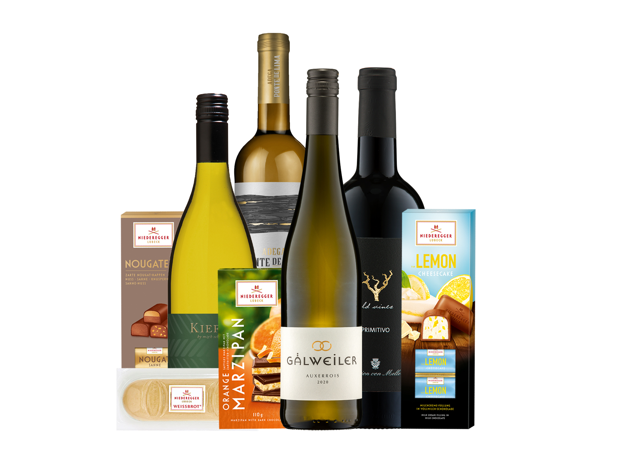 Probepaket "Wein und Marzipan" mit Geschenkgutschein zur Online Verkostung am Freitag, 23.1.2026 um 19 Uhr